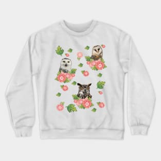 Owls and owl Crewneck Sweatshirt